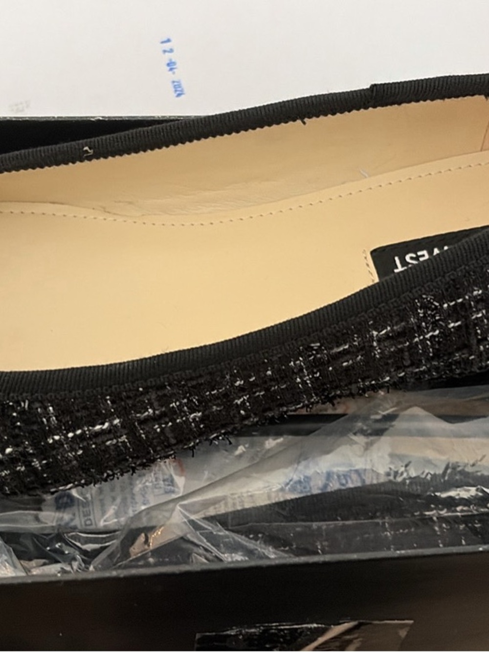 Nine West Black Tweed Ballet Flat